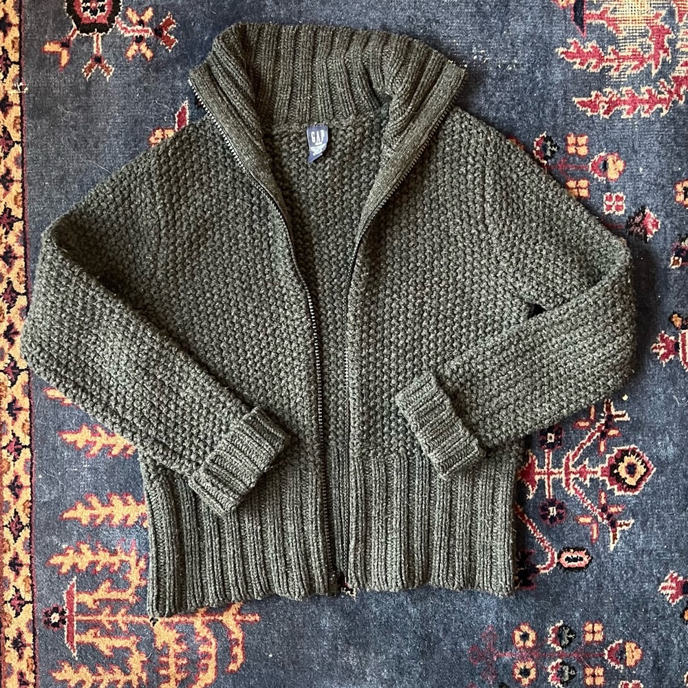 Vintage GAP Chunky Lambswool Zip Cardigan (90s/Y2K)